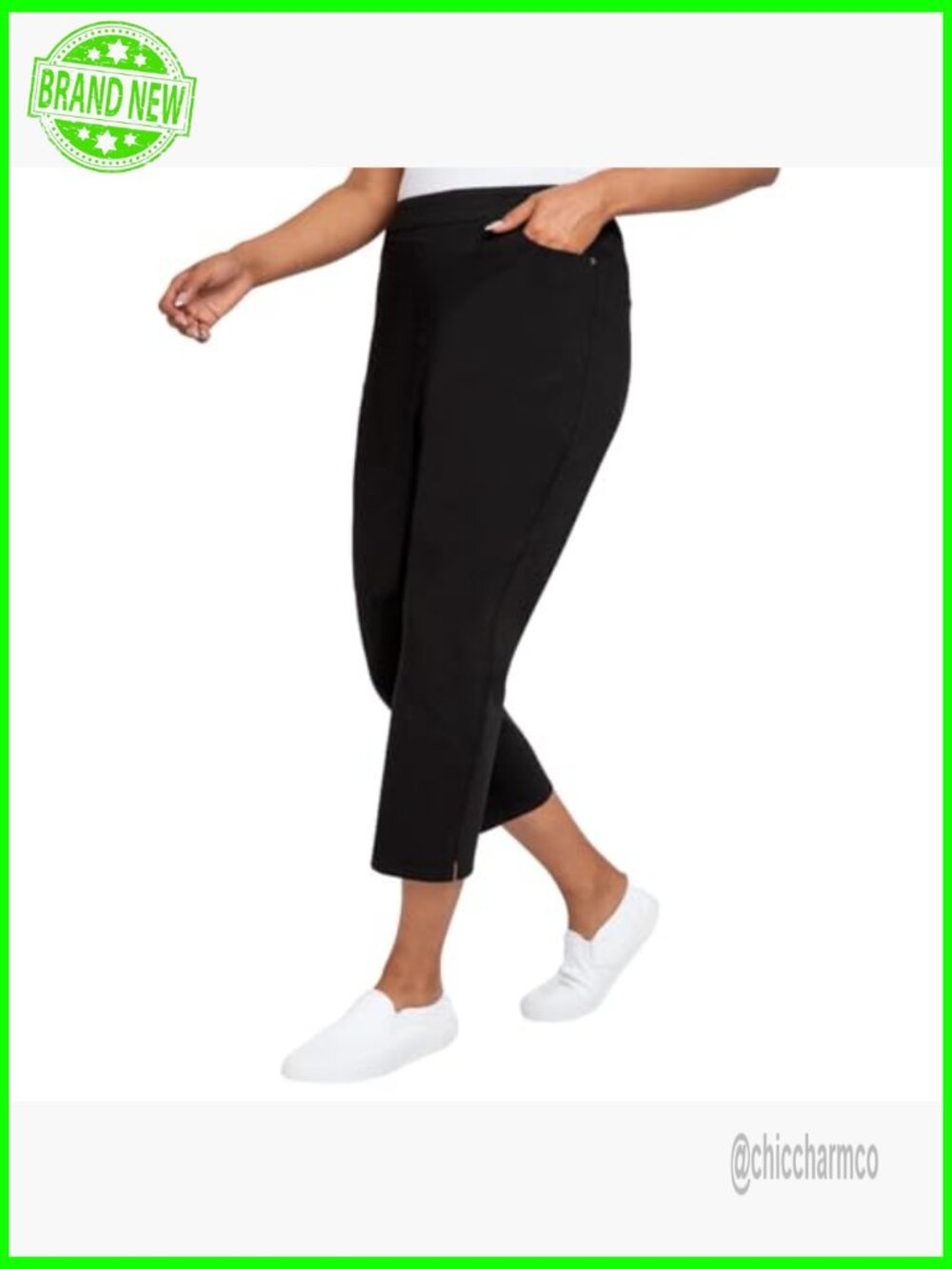 Comfort Stretch Pull-On Capri Pants with Tummy Control Panel - Picture 5 of 7
